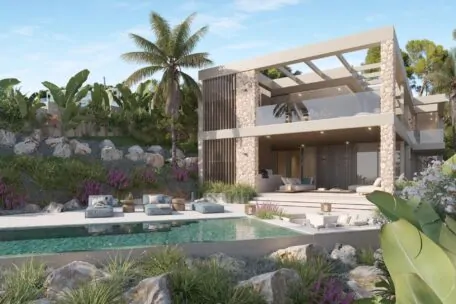 Magnifica villa de nueva construcci&oacute;n en Costa den Blanes con fant&aacute;sticas vistas  al mar.