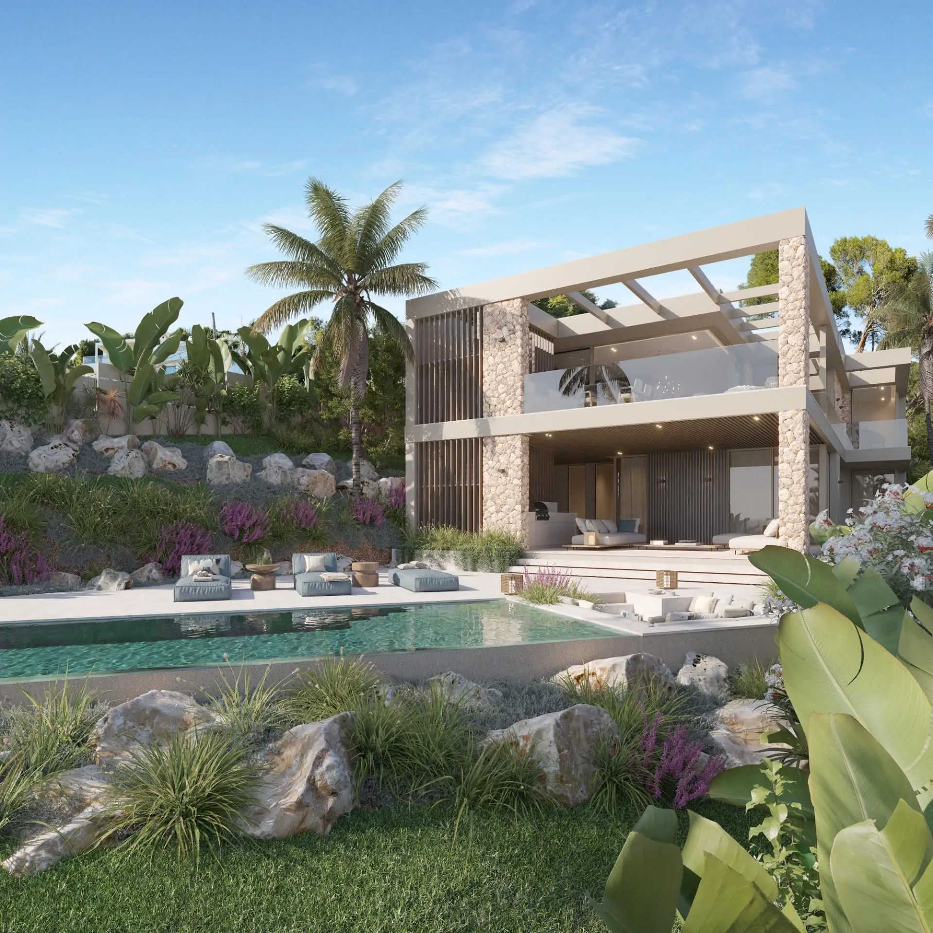 Magnifica villa de nueva construcci&oacute;n en Costa den Blanes con fant&aacute;sticas vistas  al mar.