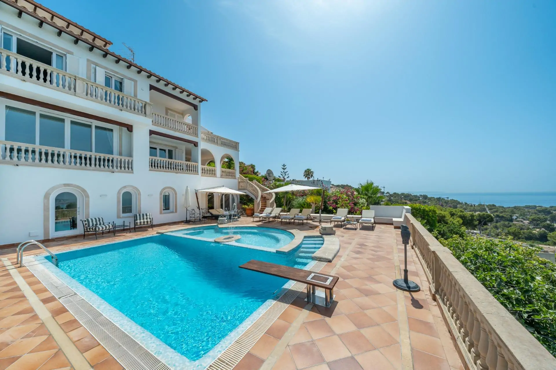Villa en Costa d’en Blanes con impresionantes vistas al mar.