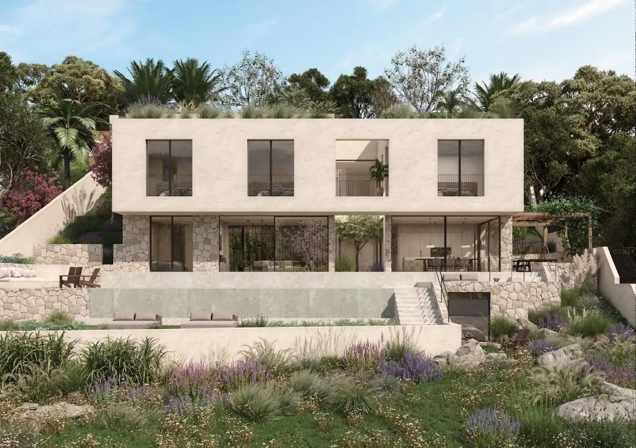 Estupenda villa con vistas al mar de nueva construcción en Costa den Blanes.