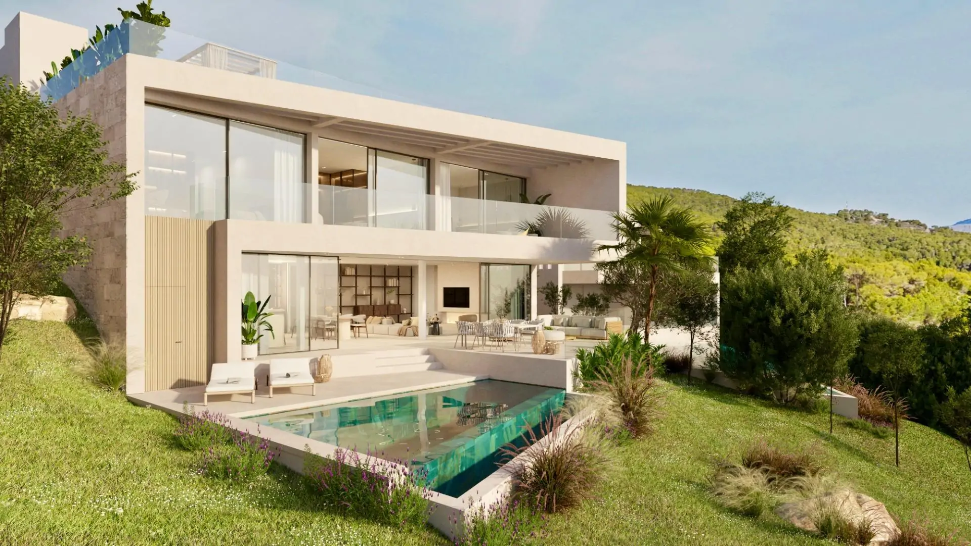 Exclusiva villa de lujo con vistas al mar en Camp de Mar.
