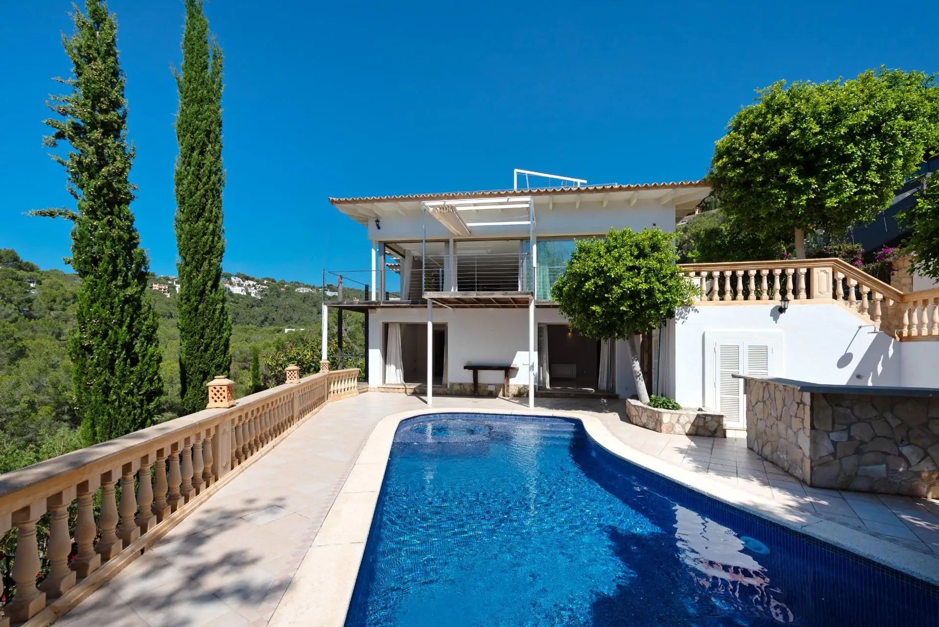 Atractiva villa mediterr&aacute;nea con vistas al mar en Costa d&rsquo;en Blanes