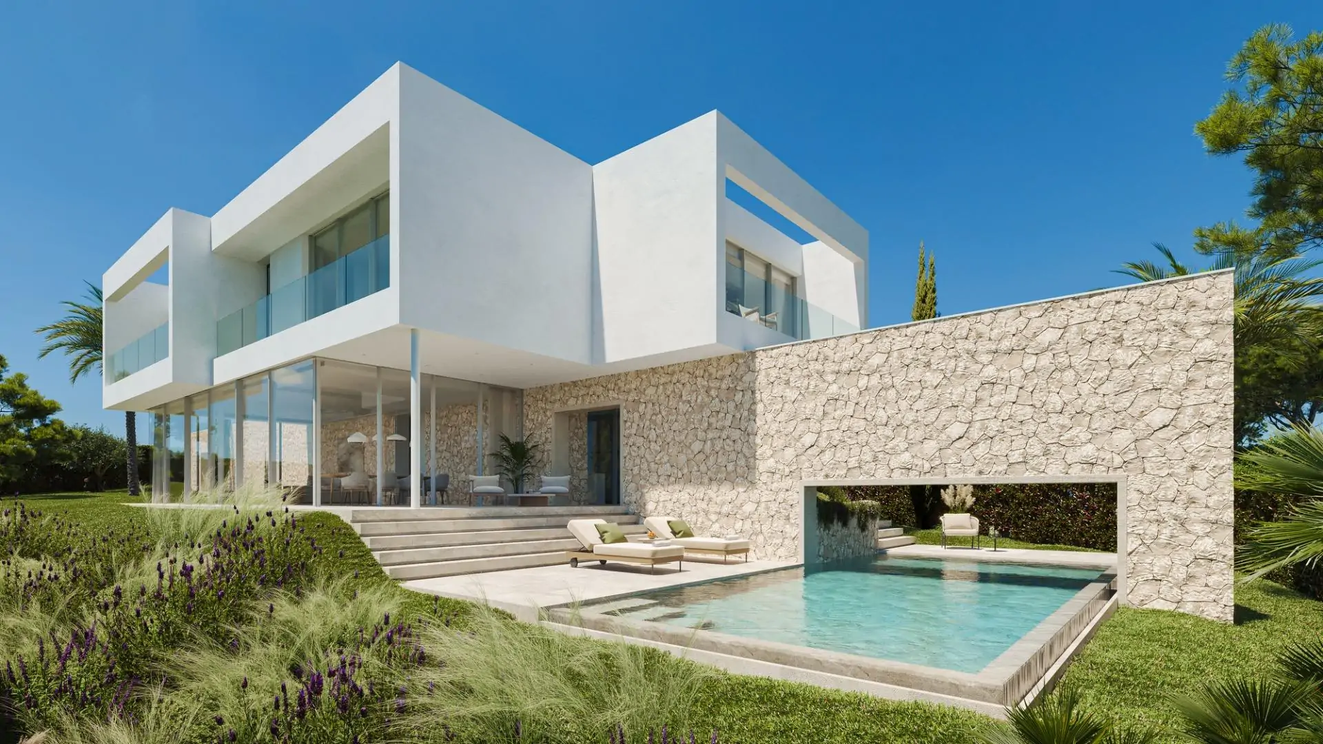 Fantástica propiedad de nueva construcción con vistas al mar en Solo de Mallorca