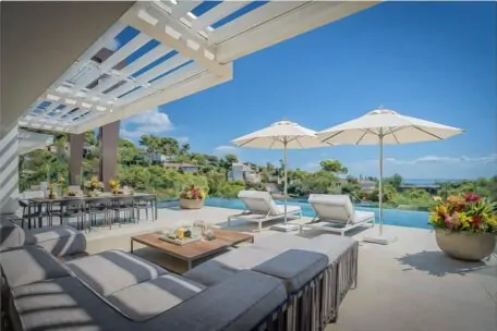 Contemporary luxury villa with panoramic sea views