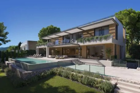 Luxury villa in Cas Catal&agrave; with sustainable design and sea views
