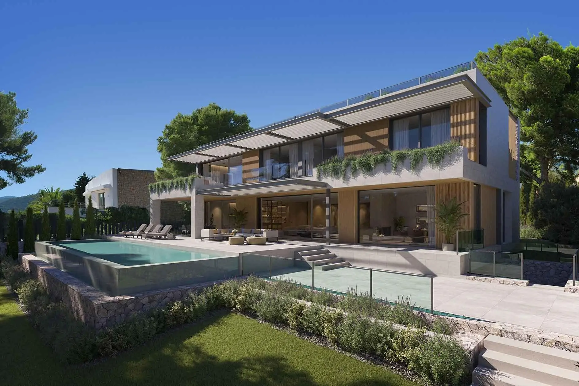 Villa de lujo en Cas Català con diseño sostenible y vistas al mar
