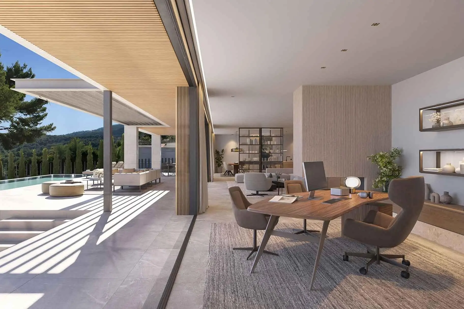 Villa de lujo en Cas Català con diseño sostenible y vistas al mar