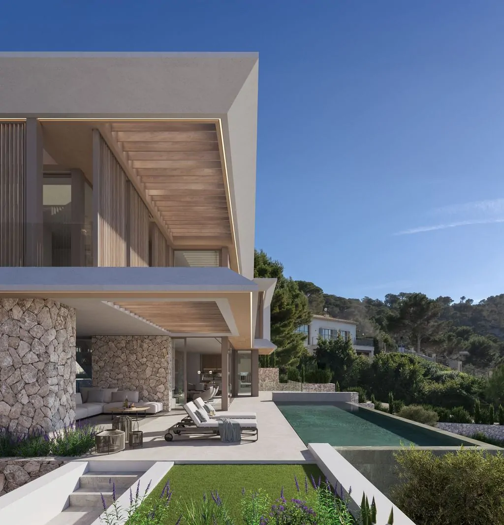 Exclusiva villa de nueva construcci&oacute;n con vistas panor&aacute;micas al mar