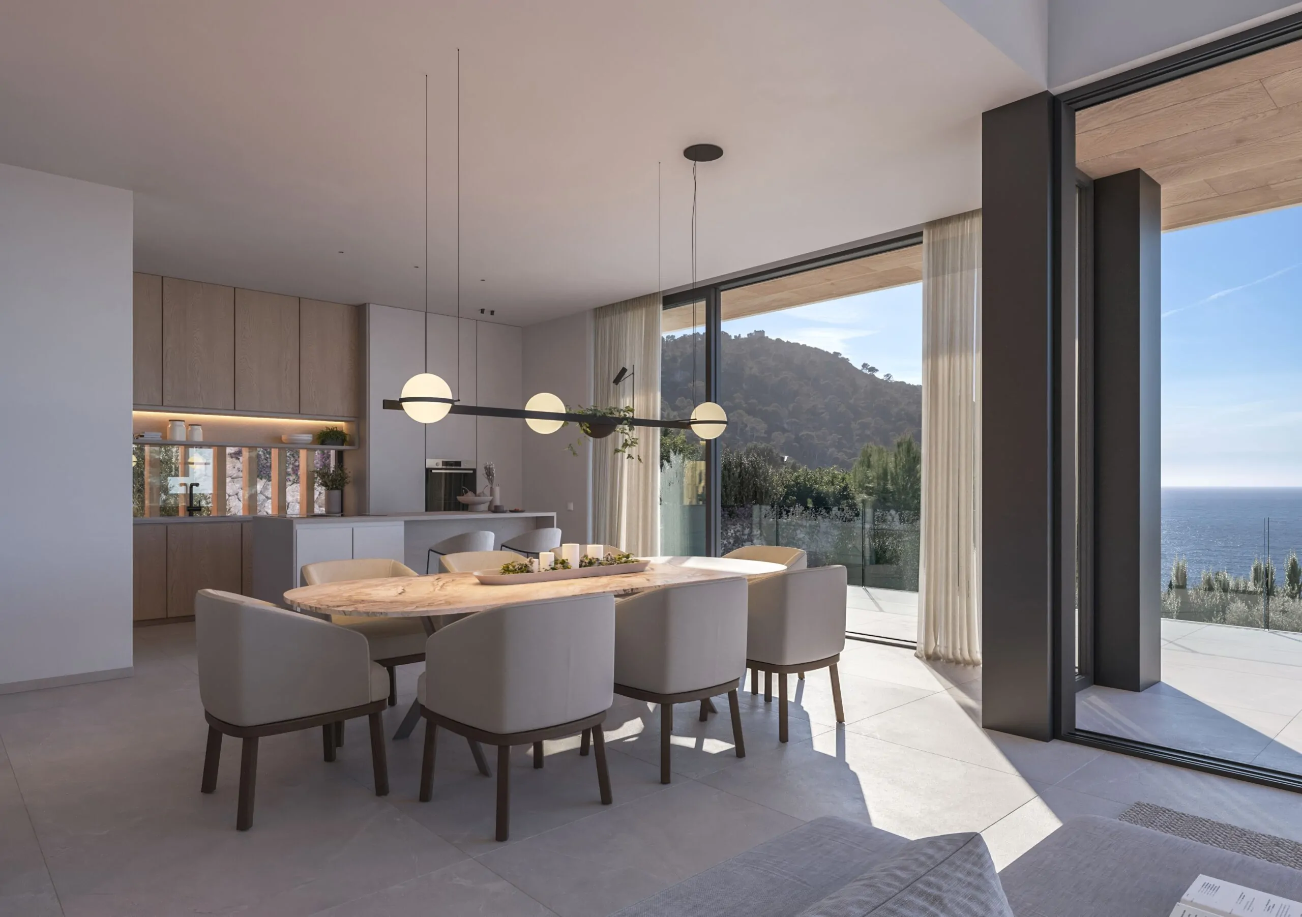 Exclusiva villa de nueva construcci&oacute;n con vistas panor&aacute;micas al mar