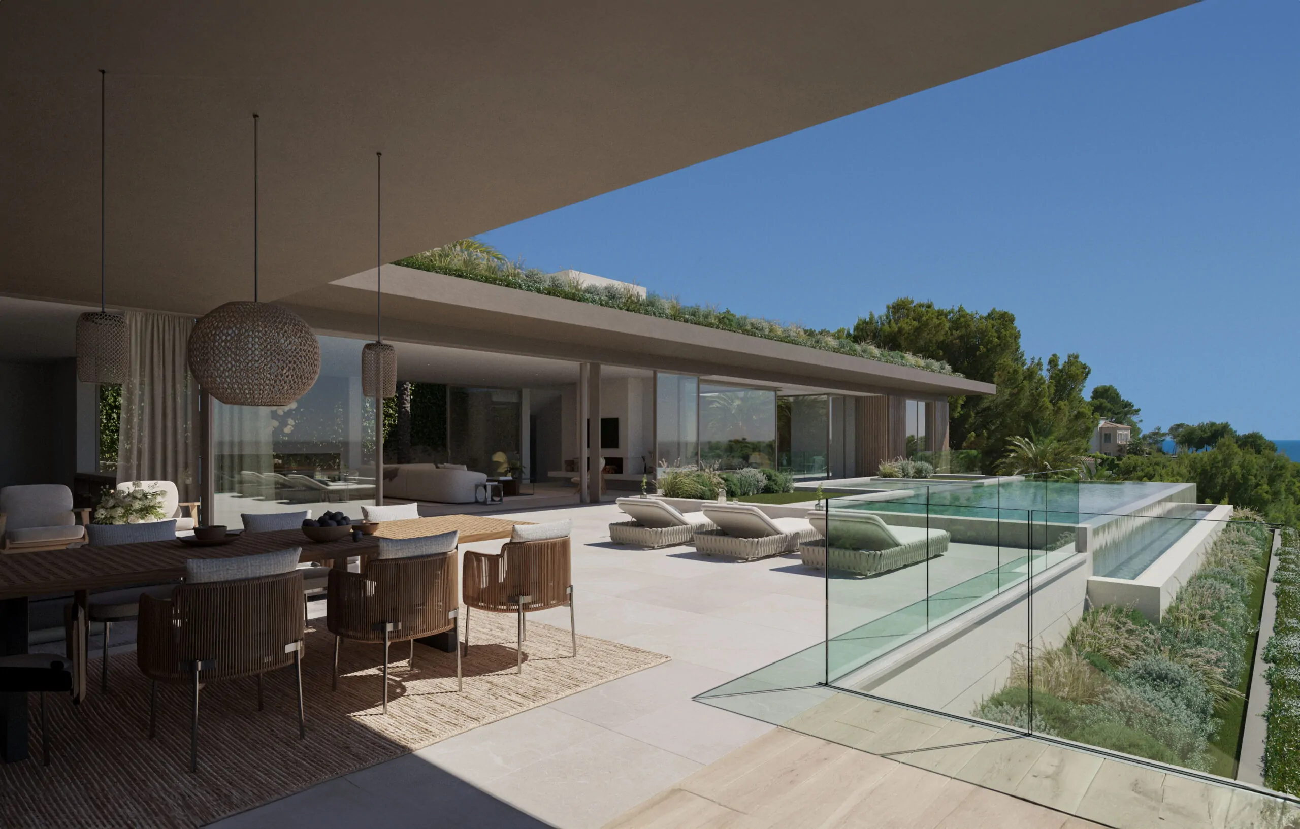 Parcela con vistas al mar y propuesta de villa contemporánea